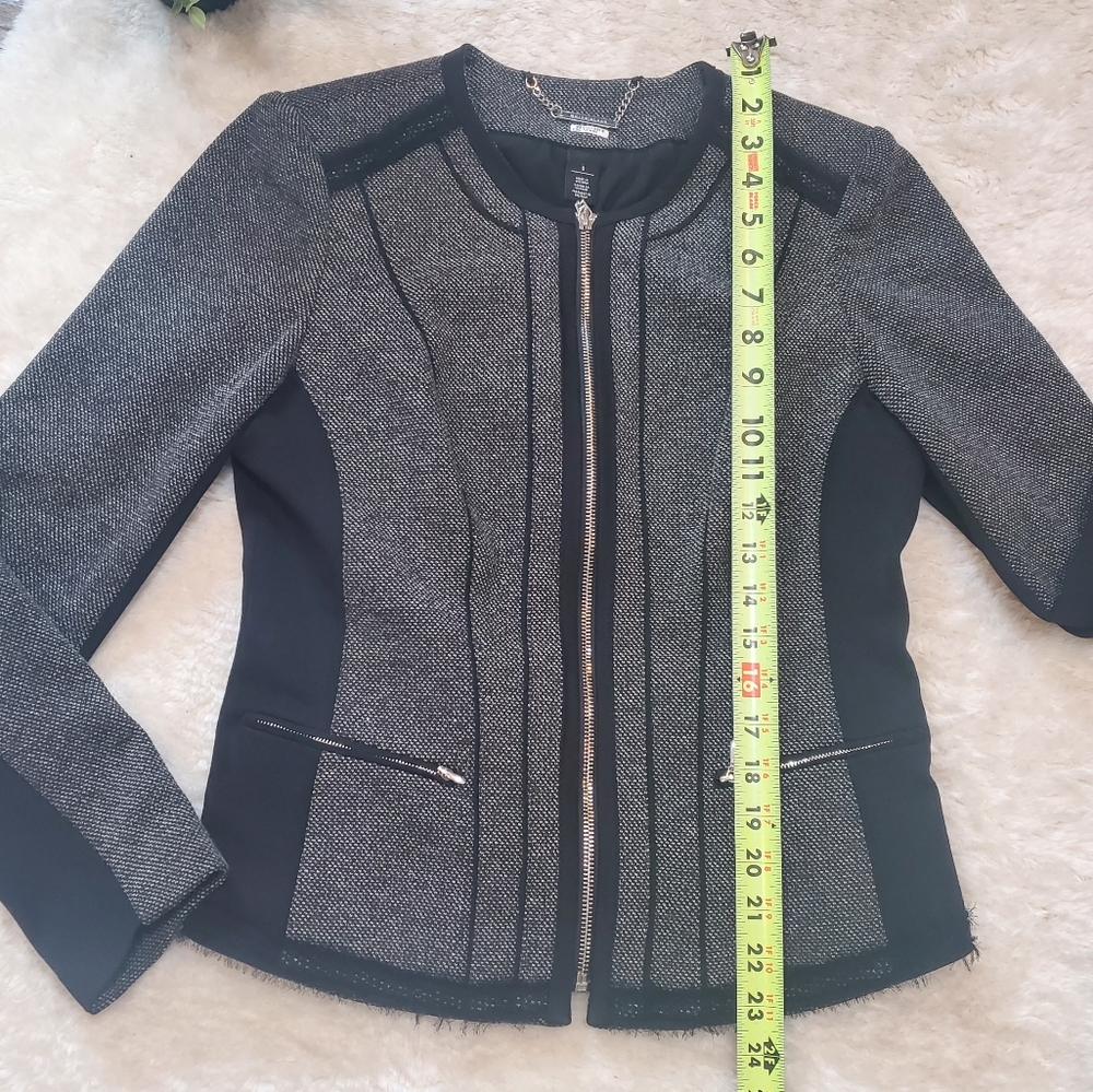 White House Black Market Gray and Black Jacket - Picture 4 of 8